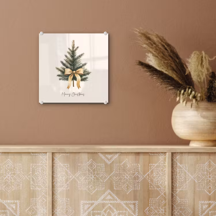 Kerstboom - Kerst - Merry Christmas - Beige plexiglas 5mm klein -sfeer5