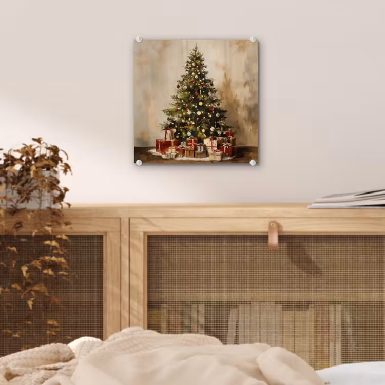 Kerstboom - Versierd - Kleurrijk plexiglas 5mm klein -sfeer4