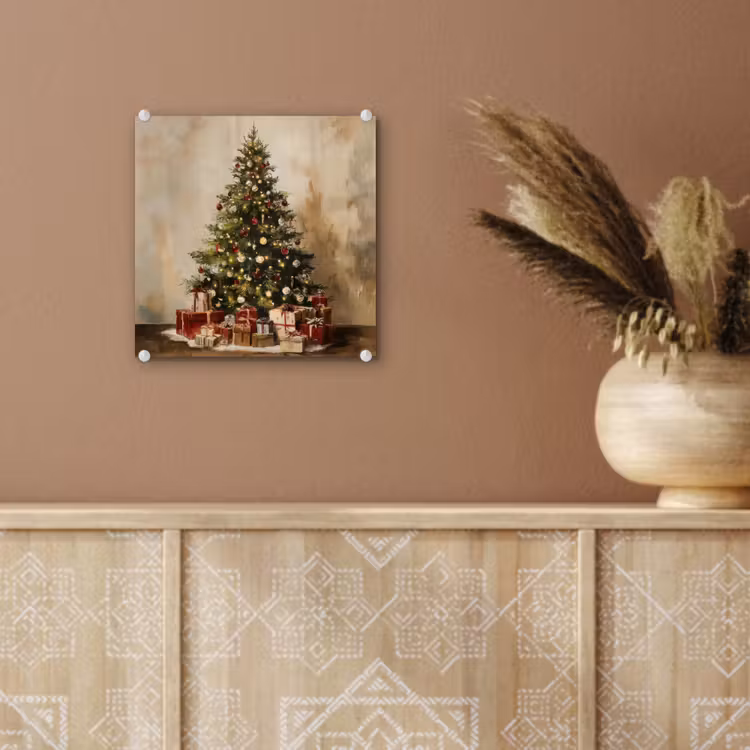 Kerstboom - Versierd - Kleurrijk plexiglas 5mm klein -sfeer5