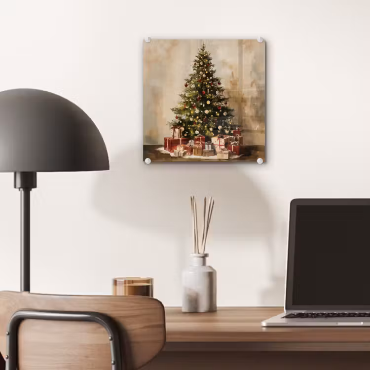 Kerstboom - Versierd - Kleurrijk plexiglas 5mm klein -sfeer6