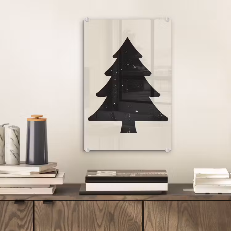 Kerstboom - Zwarte kerstboom - Boom - Japandi plexiglas 5mm klein -sfeer1