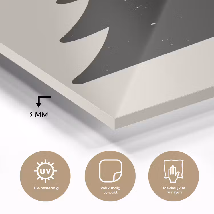 Kerstboom - Zwarte kerstboom - Boom - Japandi plexiglas 5mm klein -sfeer2