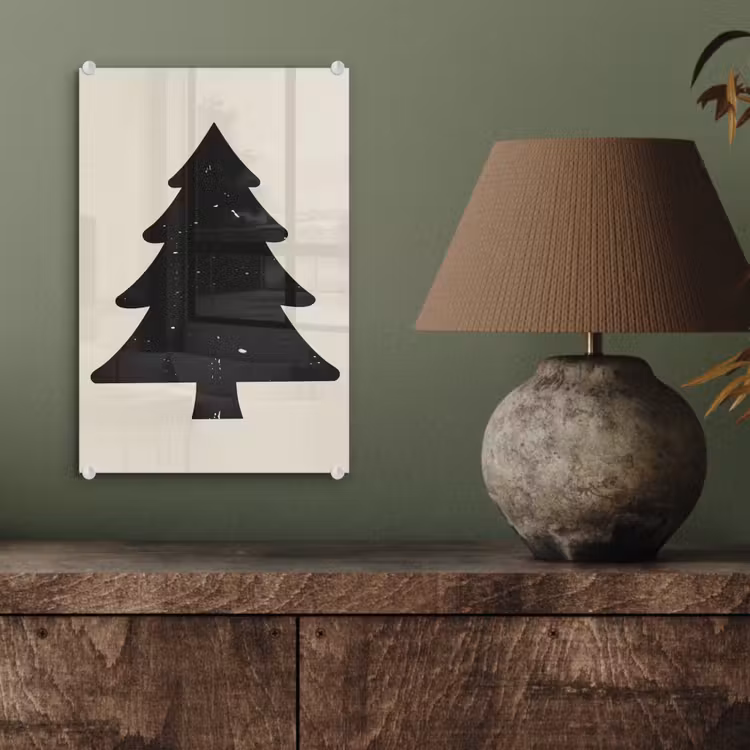 Kerstboom - Zwarte kerstboom - Boom - Japandi plexiglas 5mm klein -sfeer3