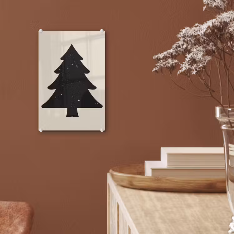 Kerstboom - Zwarte kerstboom - Boom - Japandi plexiglas 5mm klein -sfeer5