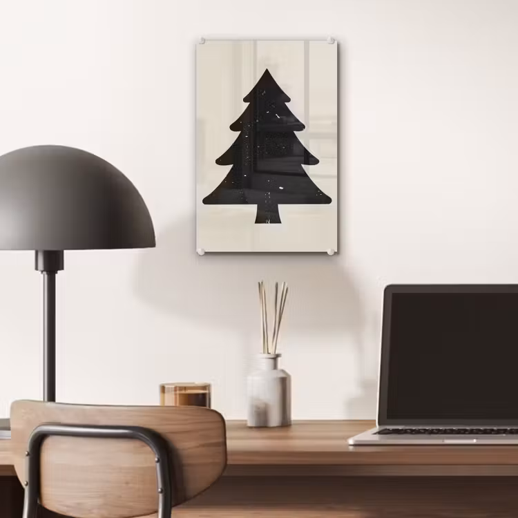 Kerstboom - Zwarte kerstboom - Boom - Japandi plexiglas 5mm klein -sfeer6