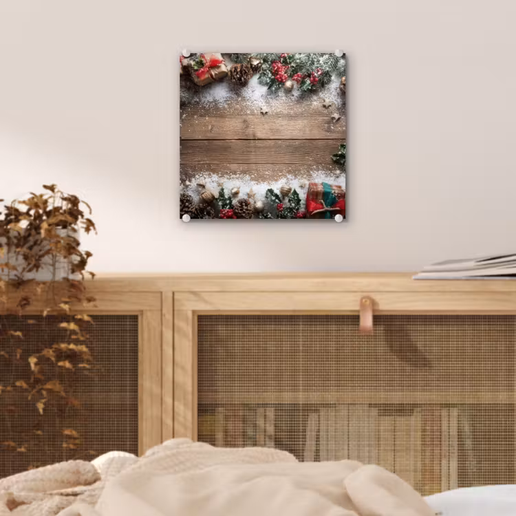 Kerstdecoratie - Geschenken - Hout - Veelkleurig plexiglas 5mm klein -sfeer4
