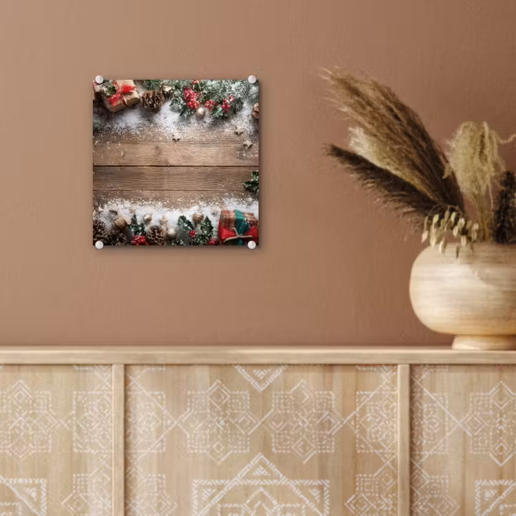 Kerstdecoratie - Geschenken - Hout - Veelkleurig plexiglas 5mm klein -sfeer5