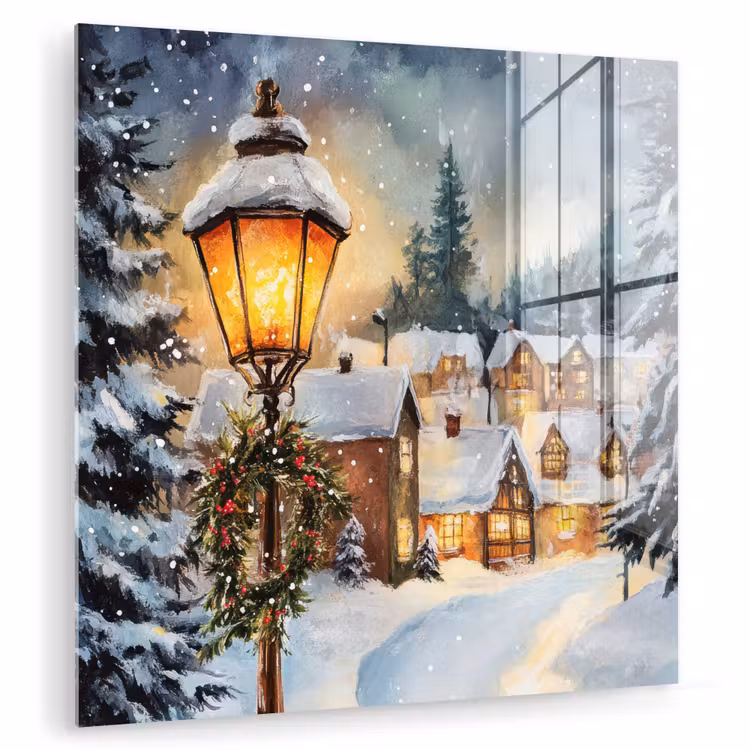 Kerstdorp - Huizen - Sneeuw - Kerst plexiglas 5mm klein -zzzproduct_nieuw