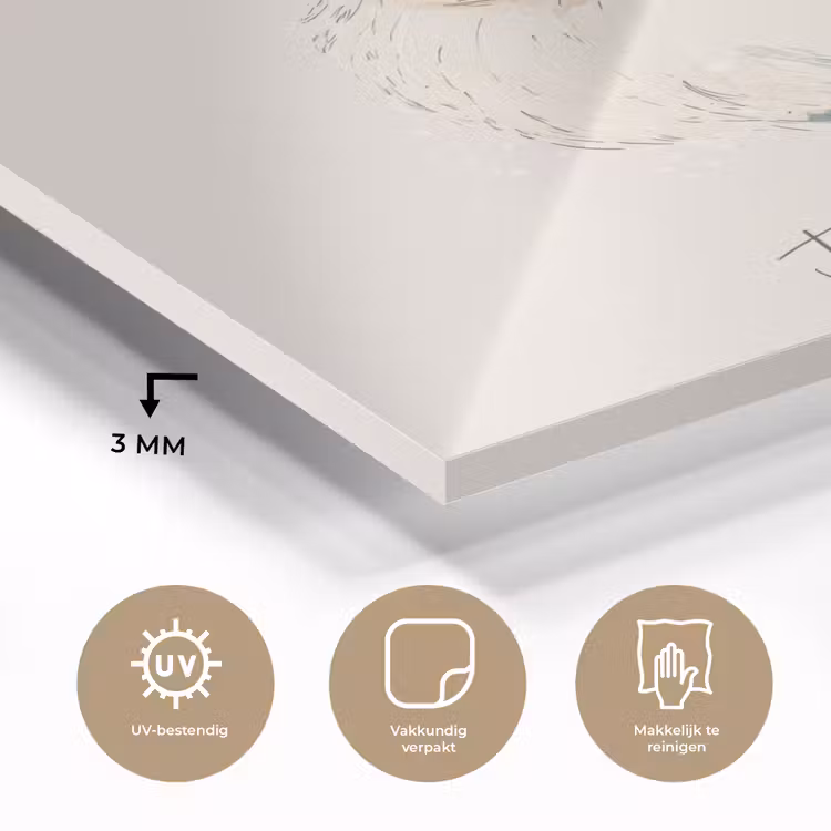 Kerstman - Kerst - Quote - Beige plexiglas 5mm klein -sfeer2