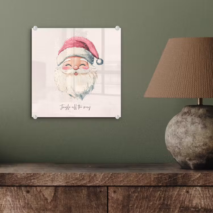 Kerstman - Kerst - Quote - Beige plexiglas 5mm klein -sfeer3