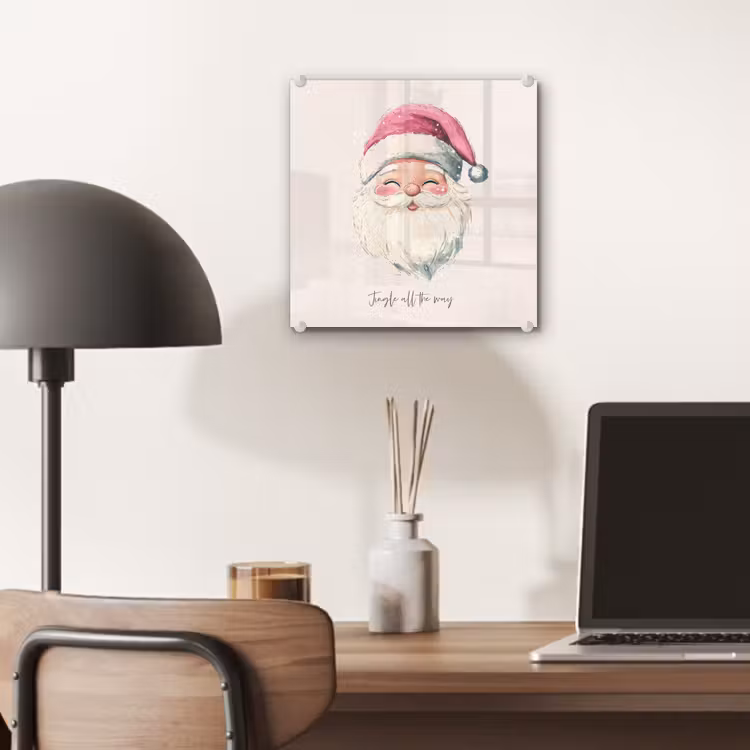 Kerstman - Kerst - Quote - Beige plexiglas 5mm klein -sfeer6