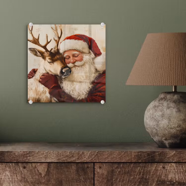 Kerstman - Rendier - Kerst - Christmas plexiglas 5mm klein -sfeer3