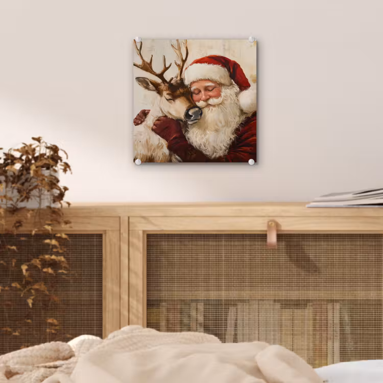 Kerstman - Rendier - Kerst - Christmas plexiglas 5mm klein -sfeer4