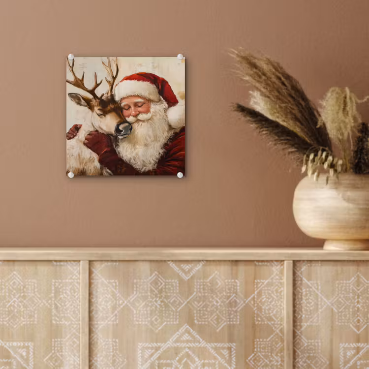 Kerstman - Rendier - Kerst - Christmas plexiglas 5mm klein -sfeer5