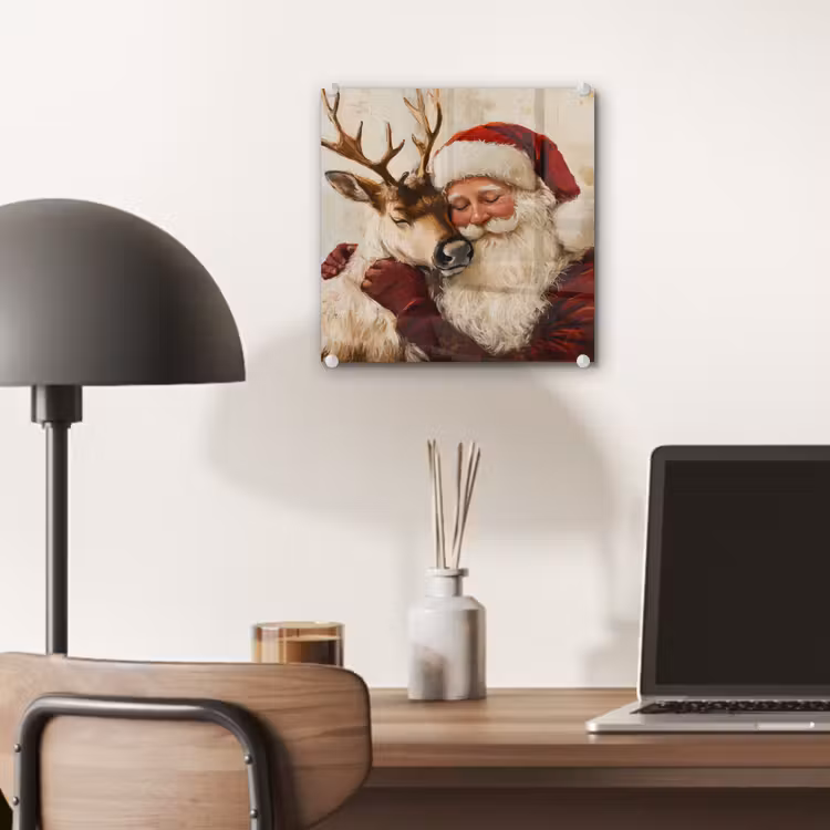 Kerstman - Rendier - Kerst - Christmas plexiglas 5mm klein -sfeer6