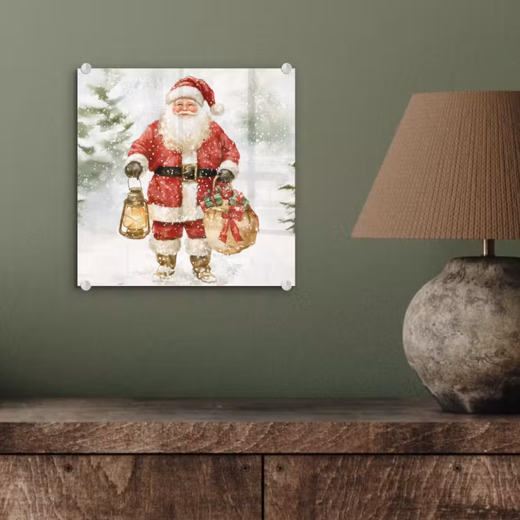 Kerstman- Winter - Sneeuw - Wit - Rood plexiglas 5mm klein -sfeer3