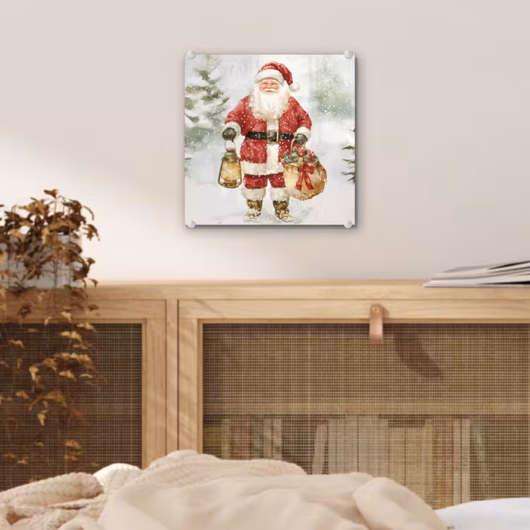 Kerstman- Winter - Sneeuw - Wit - Rood plexiglas 5mm klein -sfeer4