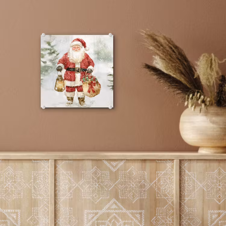 Kerstman- Winter - Sneeuw - Wit - Rood plexiglas 5mm klein -sfeer5