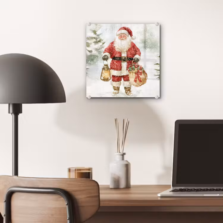 Kerstman- Winter - Sneeuw - Wit - Rood plexiglas 5mm klein -sfeer6