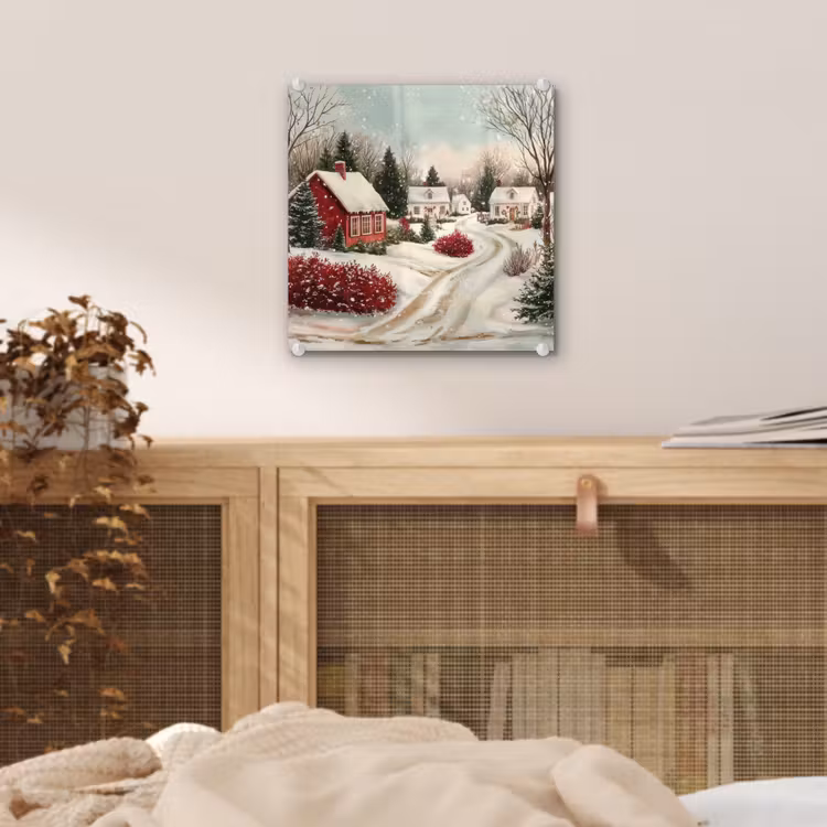 Kerstsfeer - Landelijk - Rood plexiglas 5mm klein -sfeer4