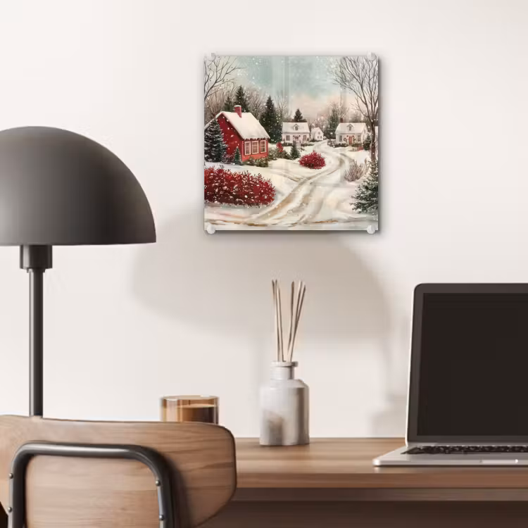 Kerstsfeer - Landelijk - Rood plexiglas 5mm klein -sfeer6