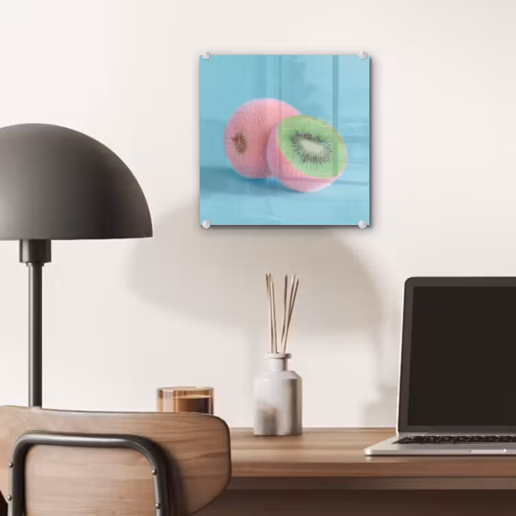 Kiwi - Blauw - Surrealistisch plexiglas 5mm klein -sfeer6