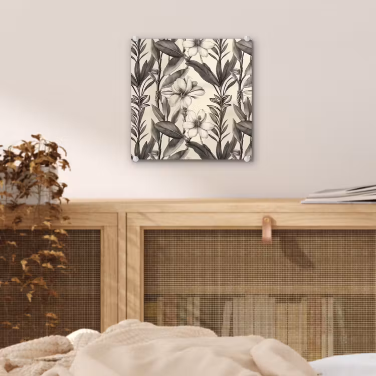 Klassiek - Botanisch - Zwart - Beige plexiglas 5mm klein 11 -sfeer4
