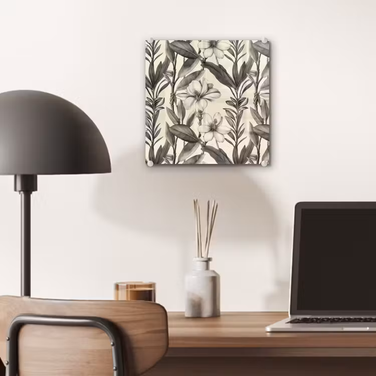Klassiek - Botanisch - Zwart - Beige plexiglas 5mm klein 11 -sfeer6