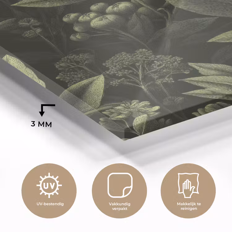 Klassiek - Donker - Botanisch - Planten plexiglas 5mm klein 11 -sfeer2