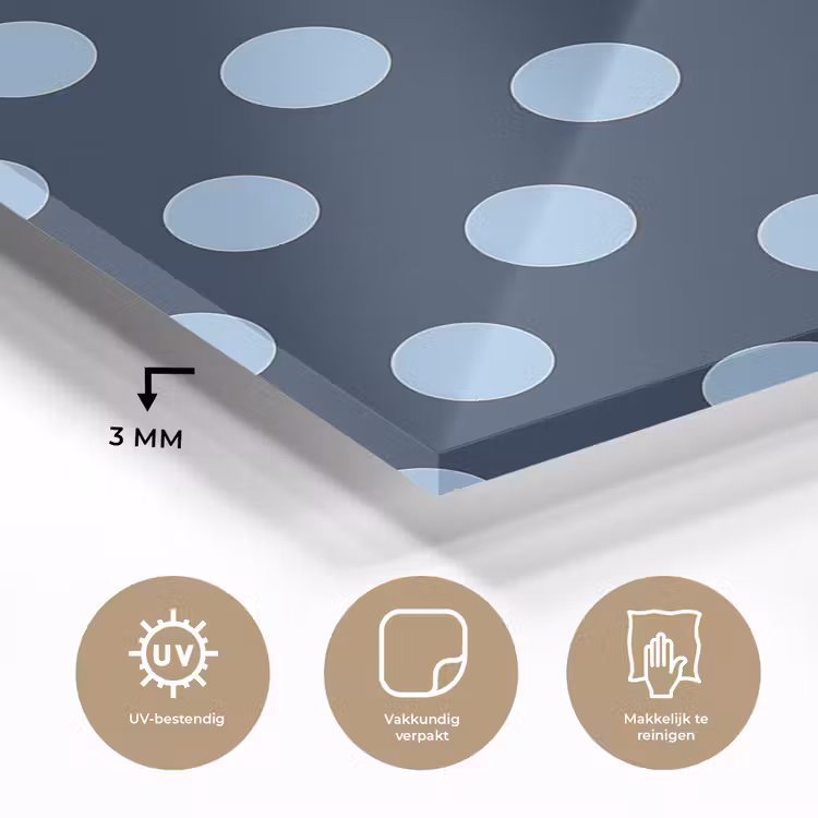 Klassiek - Dots - Blauw plexiglas 5mm klein 11 -sfeer2