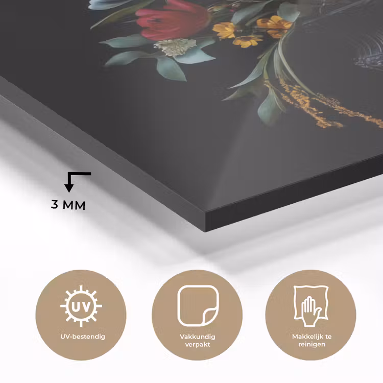 Klassiek - Vaas - Boeket - Bloemen plexiglas 5mm klein -sfeer2