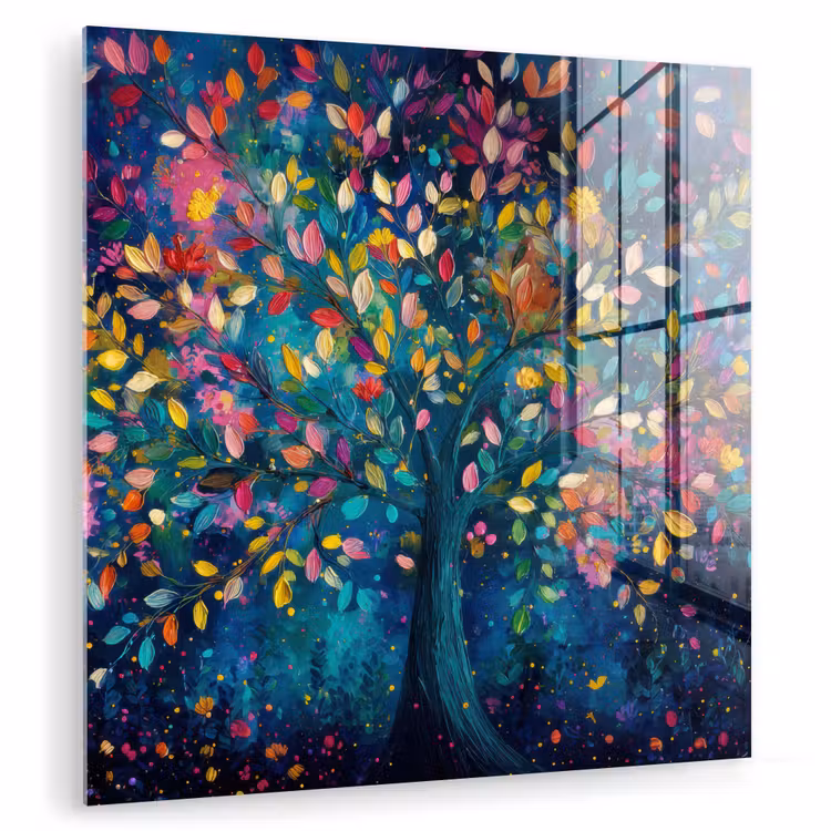 Kleurrijk - Boom - Magisch - Abstract plexiglas 5mm klein -zzzproduct_nieuw