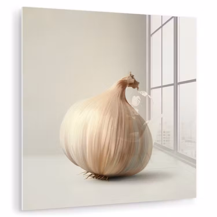 Knoflook - Natuurlijk - Beige plexiglas 5mm klein -zzzproduct_nieuw