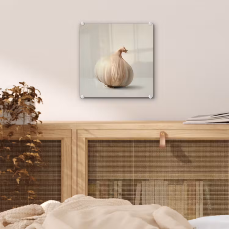 Knoflook - Natuurlijk - Beige plexiglas 5mm klein -sfeer4