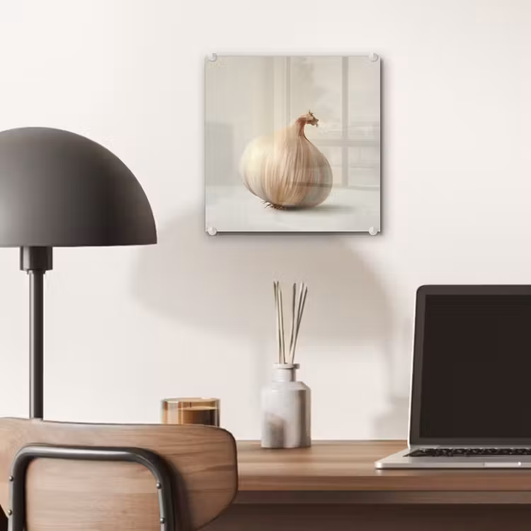 Knoflook - Natuurlijk - Beige plexiglas 5mm klein -sfeer6
