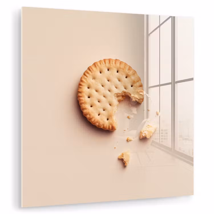 Koekje - Kruimels - beige plexiglas 5mm klein -zzzproduct_nieuw
