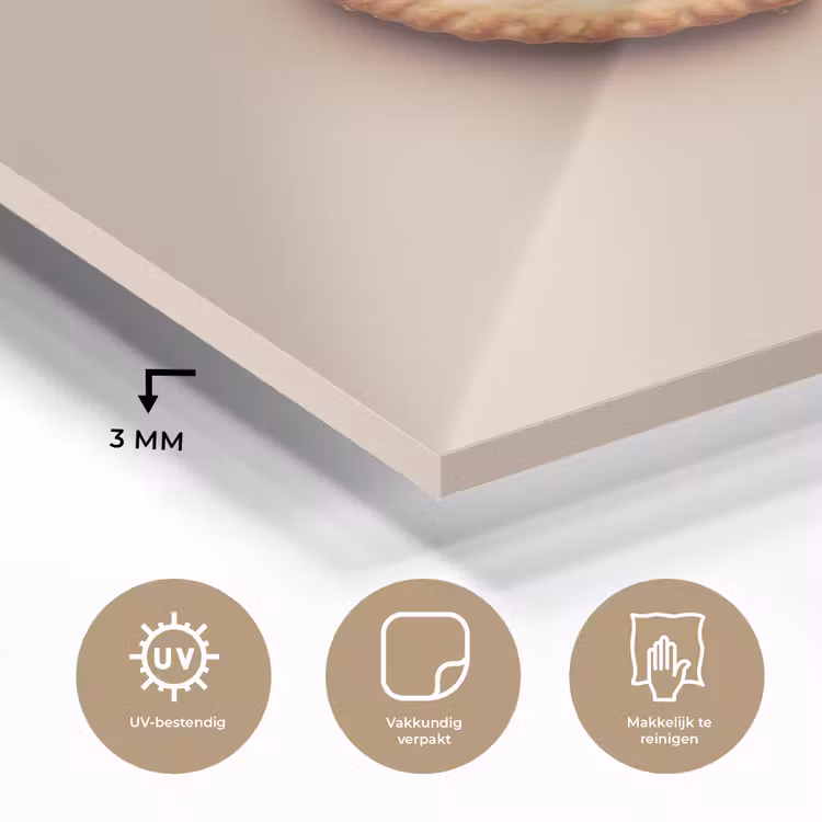 Koekje - Kruimels - beige plexiglas 5mm klein -sfeer2