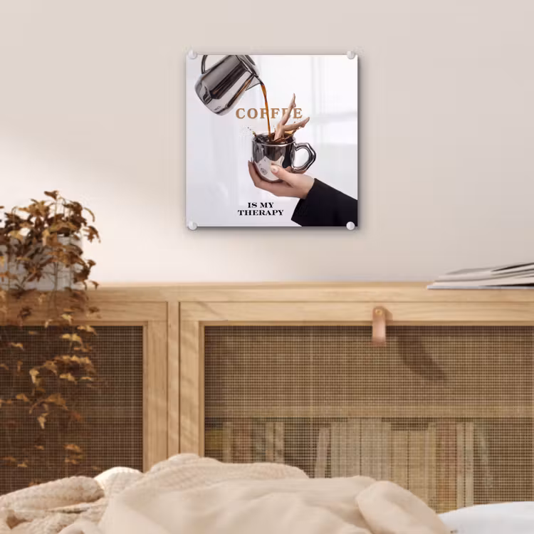 Koffie - Mok - Kan - Therapie plexiglas 5mm klein -sfeer4