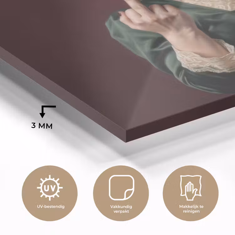 Koffie - Vrouw - Middelvinger plexiglas 5mm klein -sfeer2