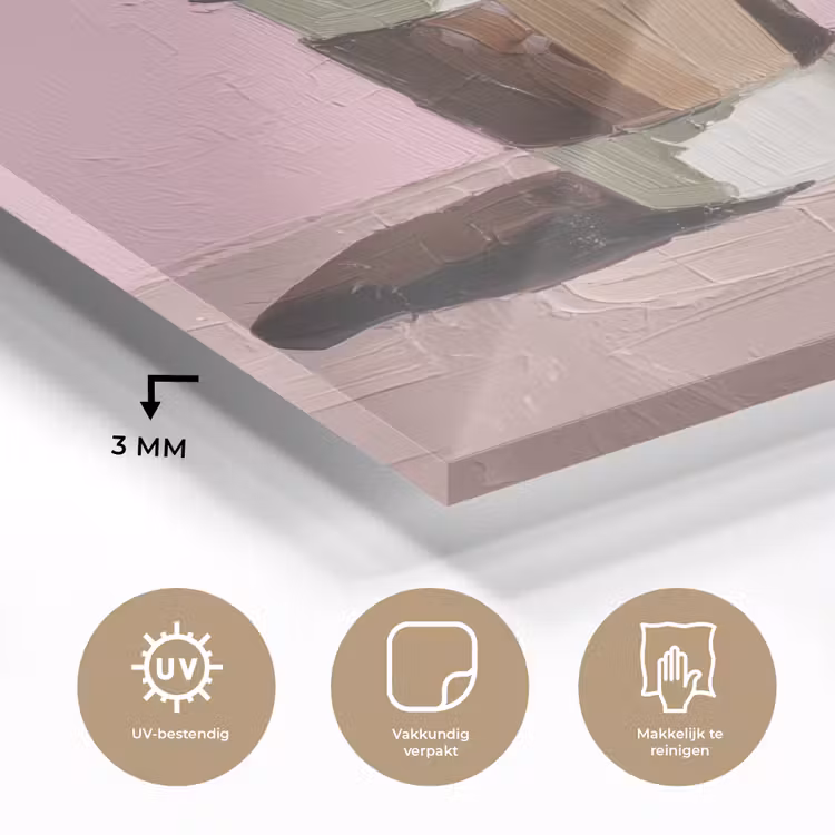 Koffiebekers - Deksel - Verf - Textuur plexiglas 5mm klein -sfeer2