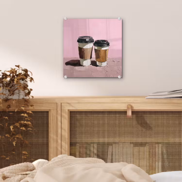 Koffiebekers - Deksel - Verf - Textuur plexiglas 5mm klein -sfeer4
