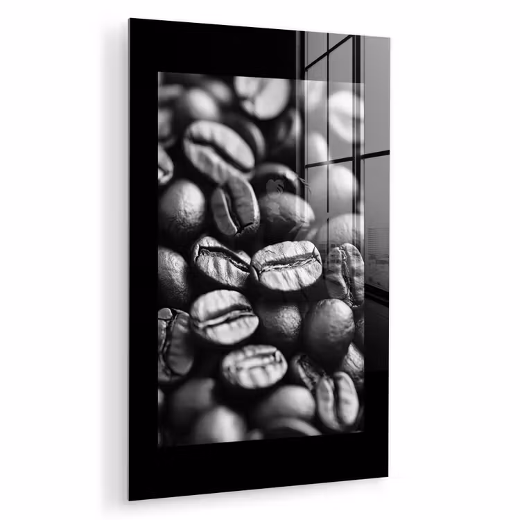 Koffiebonen - Zwart - Vintage plexiglas 5mm klein -zzzproduct_nieuw