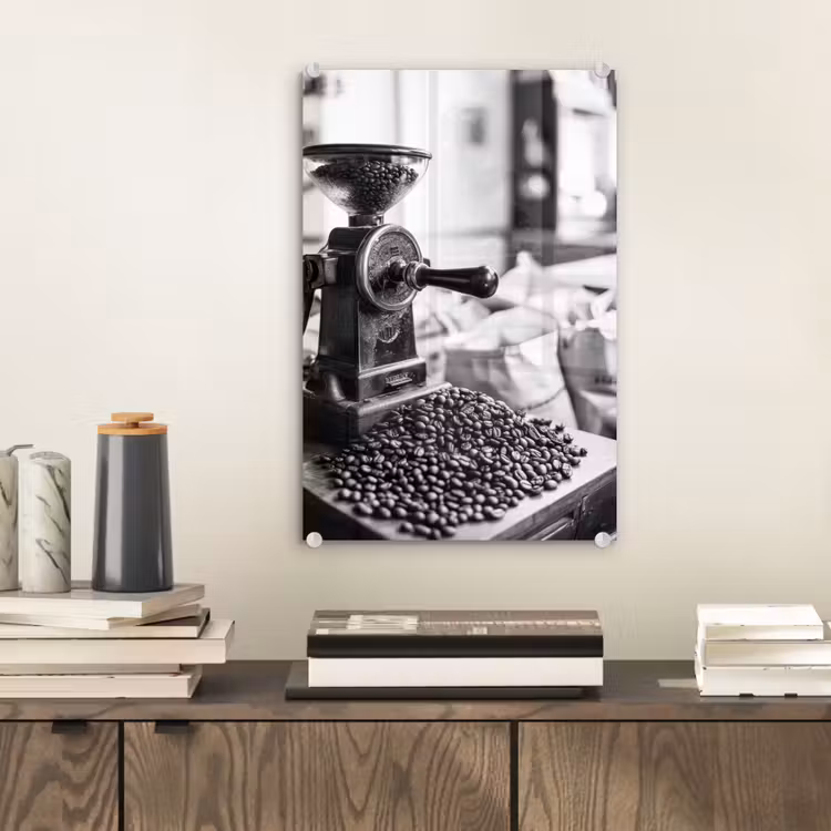 Koffiemolen - Gemalen - Vintage plexiglas 5mm klein -sfeer1