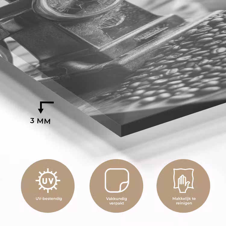 Koffiemolen - Gemalen - Vintage plexiglas 5mm klein -sfeer2