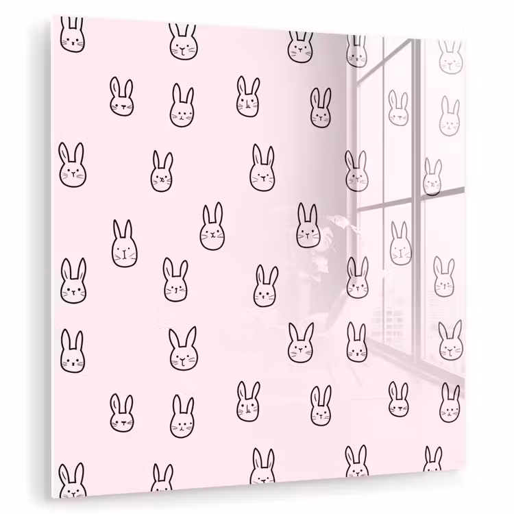 Konijnen - Minimalistisch - Roze plexiglas 5mm klein 11 -zzzproduct_nieuw
