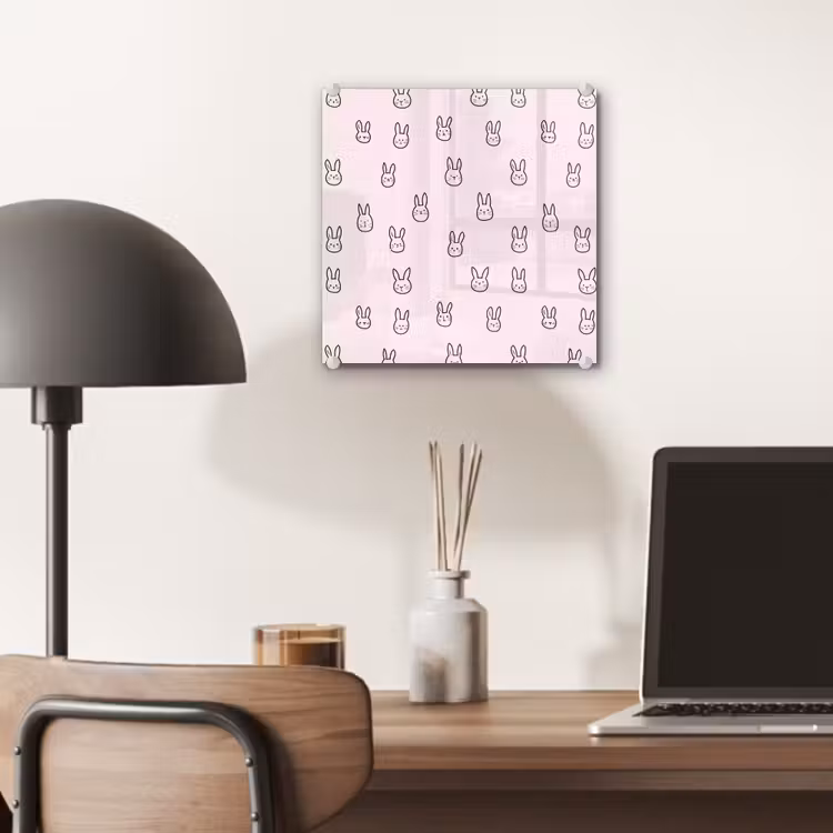 Konijnen - Minimalistisch - Roze plexiglas 5mm klein 11 -sfeer6