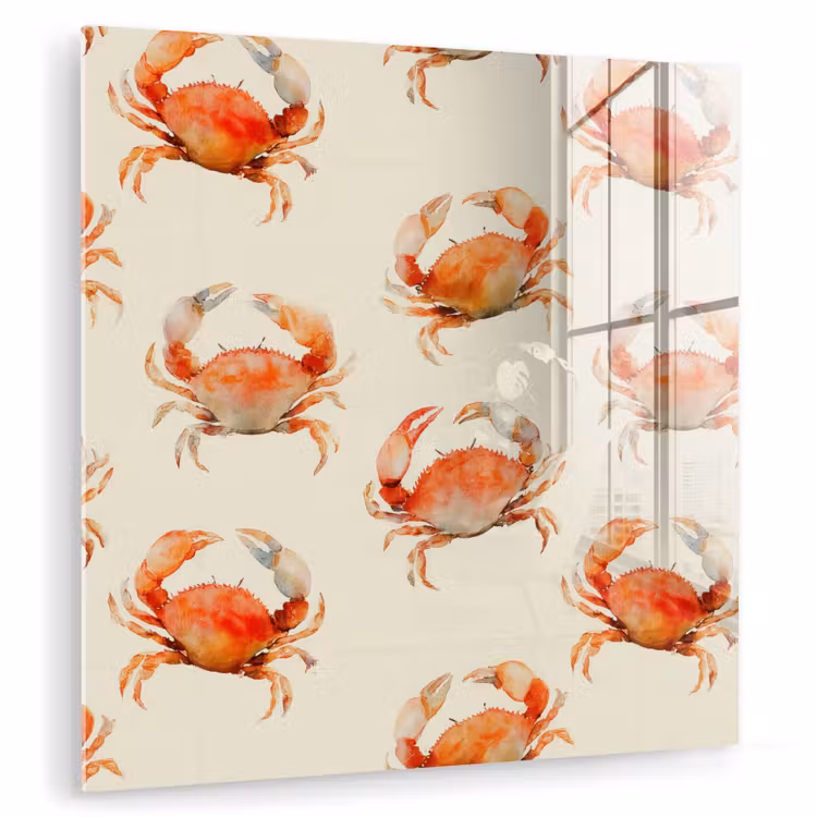 Krabben - Patroon - Oranje plexiglas 5mm klein 11 -zzzproduct_nieuw