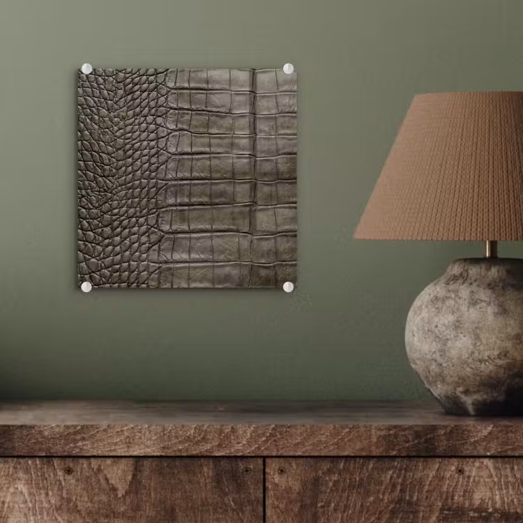 Krokodillenleer - Structuur - Groen plexiglas 5mm klein -sfeer3