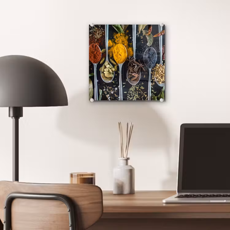 Kruiden - Lepel - Specerijen - Zwart - Keuken plexiglas 5mm klein -sfeer6