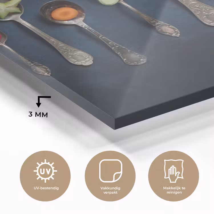 Kruiden - Lepel - Zilver - Specerijen - Industrieel plexiglas 5mm klein -sfeer2